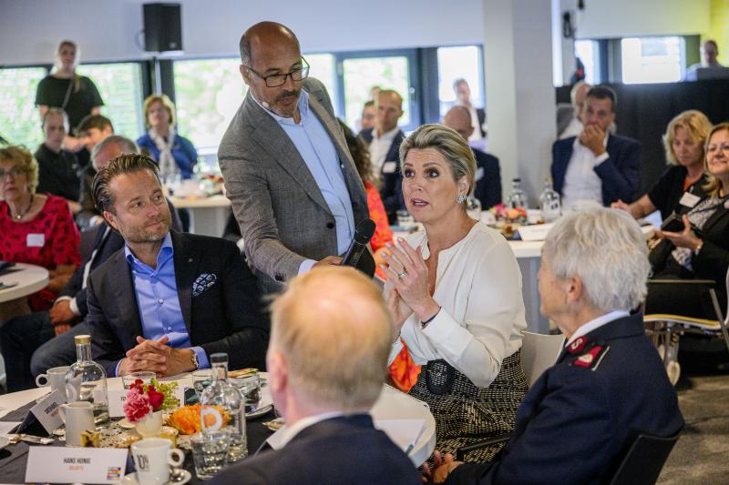 Koningin Máxima bij bijeenkomst over financiële gezondheid werknemers